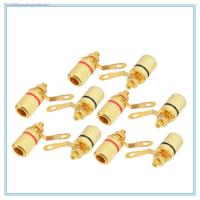 ✎▩ 10pcs Gold Plated Audio Connector Binding Post Amplifier Speaker Cable Terminal Banana Plug Jack for 4mm Diameter Banana Plugs