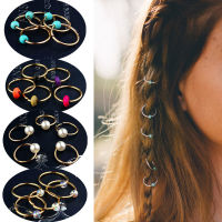 5PcsPack GoldSilver 10 Styles Charms Hair Braid Dread Dreadlock Beads Clips Cuffs Rings Jewelry Dreadlock Accessories