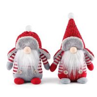 2-Piece Set Santa Claus Snowman Ornaments Toy Dolls Door Tree Hanging Kids Gift New Year Christmas Decoration