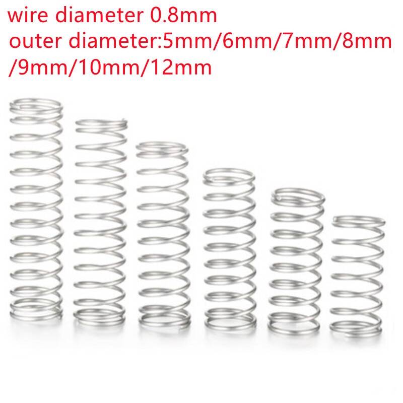 Steel compression Coil Coiled Spring OD 12mm x 45mm 1 3/4" wire width 1.2mm 