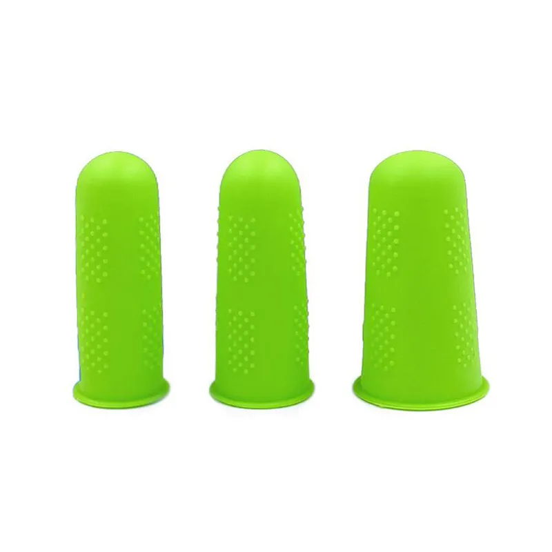 🔥HAPPY SHOP🔥 3Pcs Silicone Anti-cut Heat Resistant Finger Protector  Fingers Cap Cooking Tool