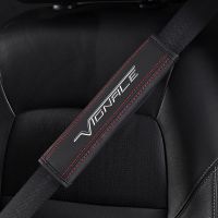 ❐✿◄ Leather Car Seat Belt Shoulder Guard Pads Covers For Ford Vignale Shoulder Protection Car Emblem Interior Accessories