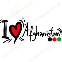 Fuzhen Boutique Decals Exterior Accessories I Love Afghanistan Vinyl Car Stickers Surfboard Refrigerator Decals Sunscreen Decor Bumper Stickers Decals