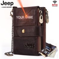 ZZOOI Free Engraving Rfid Cowhide Genuine Leather Wallet Men Crazy Horse Wallets Short Coin Purse Male Money Bag High Quality Walet