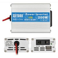 NJ จัดส่งฟรี อินเวอเตอร์ 200W Car power Inverter 200 W Auto Car เครื่องแปลงไฟ USB DC 12V To AC 220 V 50Hz ที่ชาร์จแบตในรถและอินเวอเตอ อุปกรณ์เสริมรถยนต์