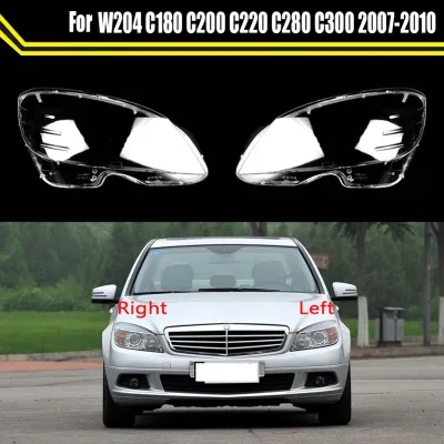 Car Front Headlight Lens Cover Headlight Lamp Replacement Shell for Mercedes-Benz W204 C180 C200 C220 2007-2010