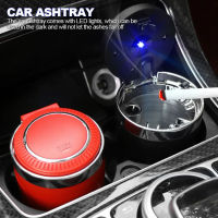 ที่เขี่ยในรถยนต์พร้อมไฟ LED ชนิดกดตกแต่งภายใน Creative Multifunctional Auto Vehicle Ashtray Holder Decor