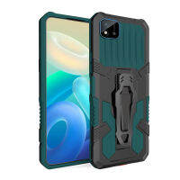 เคสสำหรับ Realme C11 2021 กรณีผู้ถือเข็มขัดคลิปป้องกันการตั้งแคมป์กันกระแทกฝาครอบด้านหลังเสริมแรง