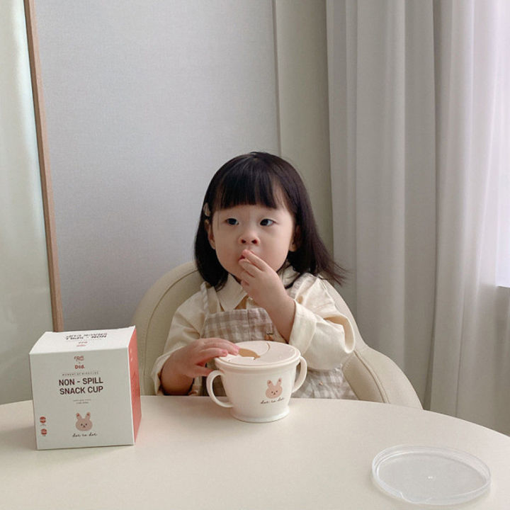 พร้องส่งในไทย-ถ้วยใส่ขนมสำหรับเด็ก-ถ้วยขนมขบเคี้ยว-ถ้วยแบบสองหูสไตล์เกาหลี