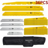 HOTZ 36Pcs Reciprocating Saw Blades Saber Saw Handsaw Multi Saw Blade For Cutting Wood Metal PVC Tube Power Tools Accessories