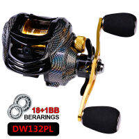 PROBEROS Baitcasting Reel 10KG Max Drag 18+1 Ball Bearings 7.2:1 High Speed Casting Carbon Fiber Right And Left Fishing Wheel