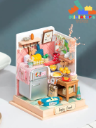 Nhà búp bê bằng gỗ Robotime Rolife Taste Life Kitchen DIY Miniature House