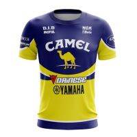 2023 New Camel Print YAMAHA Quick Dry Cycling Short Sleeve T-Shirt Mens t-shirt