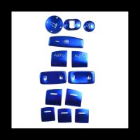 dfthrghd 13Pcs Blue Window Glass Lift Switch Button Cover Trim Sticker for Honda Civic 11Th Gen 2022