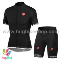 ชุดจักรยานแขนสั้นทีม Castelli 16 (02) สีดำ