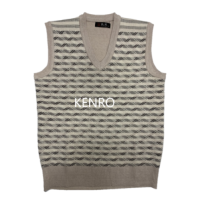 KENRO คาร์ดิแกนเสื้อกั๊กใส่สบาย2023เสื้อกั๊กผู้ชายถักทางการสำหรับผู้ชาย