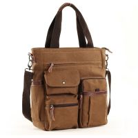 New Men Canvas Crossbody Bag Casual Messenger Bag Fashion Laptop Shoulder Bag