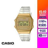 CASIO นาฬิกาข้อมือ CASIO รุ่น A168XESG-9ADF วัสดุเรซิ่น สีทอง