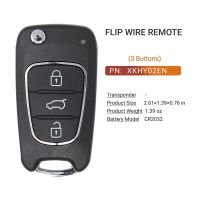 For XKHY02EN Universal Wire Remote Key Fob 3 Buttons for Type for VVDI Key Tool