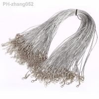 silver Color wax cord rope thread necklace tone lobster clasp chocker necklace fit pendant DIY fashion jewelry 100pcs 1.5mm