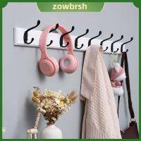 ZOWBRSH ตะขอ4อัน ตะขอติดผนัง ไม้แข็งสีทึบ สีทึบทึบ ที่แขวนประตู ทนทานต่อการใช้งาน เจาะฟรี ชั้นวางติดผนัง ห้องน้ำห้องครัวที่บ้าน