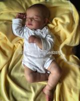 hot！【DT】▩  NPK 50CM LouLou Newborn Baby Lifelike Real Soft Collectible Reborn with Hand-Drawing Hair