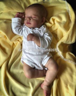 hot！【DT】▩  NPK 50CM LouLou Newborn Baby Lifelike Real Soft Collectible Reborn with Hand-Drawing Hair