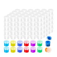 60 Strips 360 Pots Empty Paint Strips Paint Cup Clear Plastic Storage Containers Painting Craft Supplies(3 Ml/ 0.1 Oz)