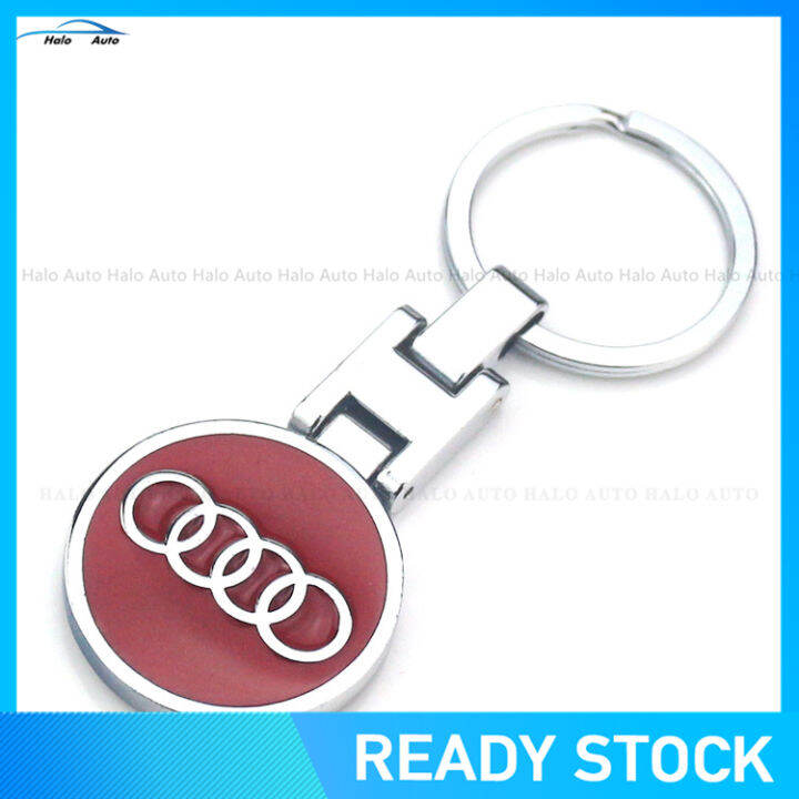 【Ready Stock】3D Key Chain Car Logo Keychain for Audi Lazada