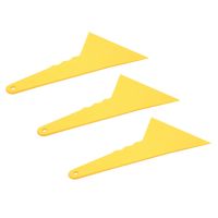 Plastic Yellow Auto Car Window Sticker Film Scraper Squeegee Cleaning Tool