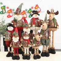 【CW】 Newest Christmas Dolls Tree Decor New Year Ornament Reindeer Snowman Santa Claus Standing Doll Decoration Gifts