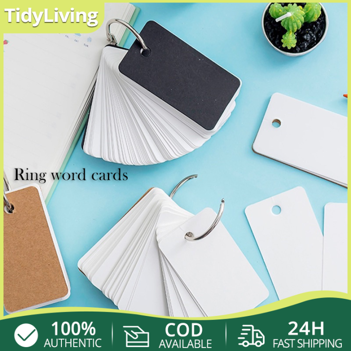 Blank Card English Word Card Paper White Hard Card Paper Portable ...