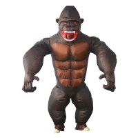 Inflatable King Kong Orangutan Costume Cosplay Costume Mascot Animal Monkey For Halloween Purim Carnival Fancy Dress Adult Kid