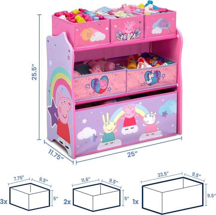 Delta Children Kids Child MultiBin Toy Organizer Organiser Storage Box