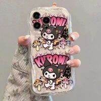 เคสตัวการ์ตูนน่ารัก KUROMI สำหรับ iPhone 11 12 13 14 Pro Max Plus Mini X XR XS Max เคสหลังซิลิโคนแบบนิ่มเคสป้องกันการตก