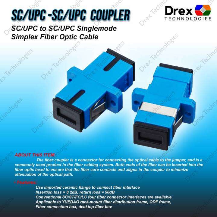 SC/UPC-SC/UPC Coupler Singlemode Simplex Fiber Optic Cable | Lazada PH
