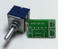 1pc Japan ALPS RK27 Volume LOG Stereo Potentiometer 2-gang Dual 10K/20K/50K/100K/250K/500K Slotted Shaft PCB