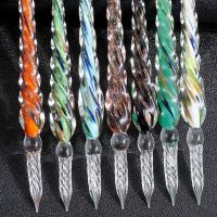 【CC】 1 Pc Glass Drip Dip Dipping Filling Ink Pens With colorful