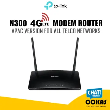 Buy the TP-Link TL-MR6400 4G LTE CAT4 Wi-Fi Router with SIM Card Slot, (  TL-MR6400(APAC) ) online 