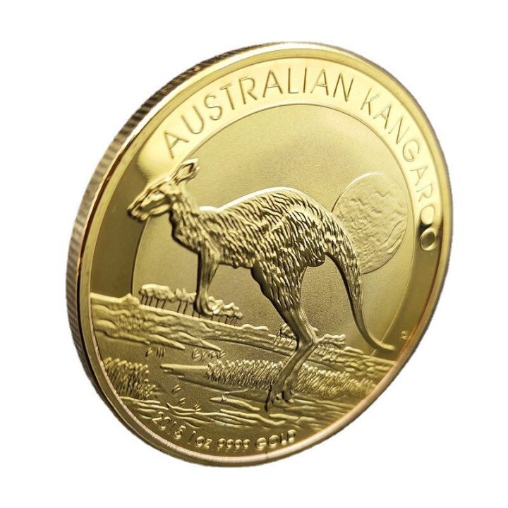 australian-commemorative-coin-kangaroo-gold-coin-foreign-coin-british-commonwealth-queen-gold-and-silver-coin-animal-coin