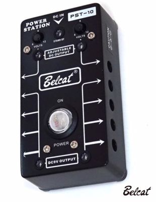 Belcat ตัวจ่ายไฟเอฟเฟค แบบ 10 ช่อง รุ่น PST-10 (Power Station for Guitar Effects) + แถมฟรีอแดปเตอร์ & สายไฟ 10 เส้น