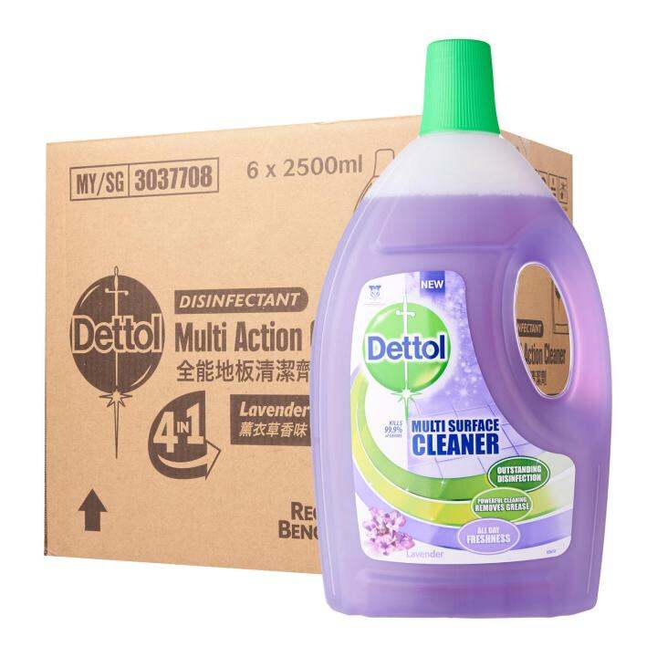 Dettol Multi Surface Cleaner Lavender 2.5L x 6 Lazada Singapore