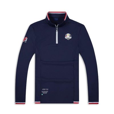 Ryder Cup golf clothing mens long-sleeved T-shirt 21 new autumn and winter stand-up collar sports golf