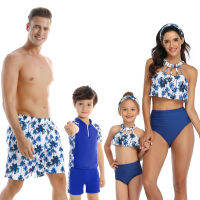 2020 Family Matching Swimsuit Two Pieces Mother Daughter Kid Son Girl Swimwear Swimming Suit For Women Maillot De Bain Bikinis