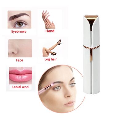 Electric Eyebrow Trimmer Mini Shaver Epilator Painless Hair Removal Portable Dry Battery Facial Makeup Tool For Women