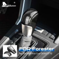 สติกเกอร์สำหรับ Subaru Forester 2013 2014 2015 2016 2017 2018ลูกบิดที่ครอบคลุมหัวเกียร์รถยนต์อุปกรณ์ตกแต่งภายใน