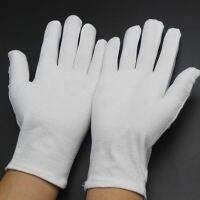 Men Women Full Finger Etiquette White Cotton Gloves Waiters/Drivers/Jewelry/Workers Mittens Sweat Absorption Gloves