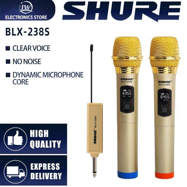 The new 2022 Shure Wireless Microphone BLX238 Dual Handheld Microphone