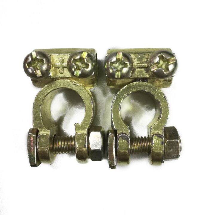 【Ready Stock】1Pair Alloy Car Battery Terminals Clamps Screw Connection