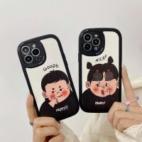 For iPhone 14 13 12 mini 11 Pro Xs max 6 6S 7 8 Plus X XR Cute Cartoon Couple Boy Girl Shockproof Silicon Soft Phone Case Full Back Cover XPN 03